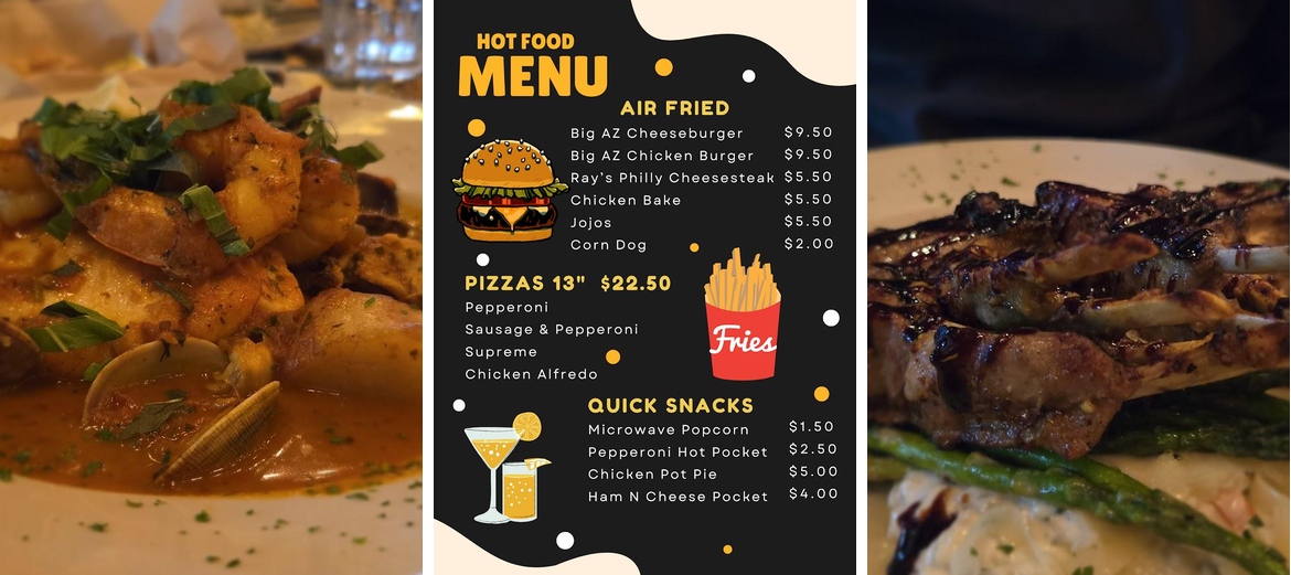 Glass Door Bar and Liquor Store Menu