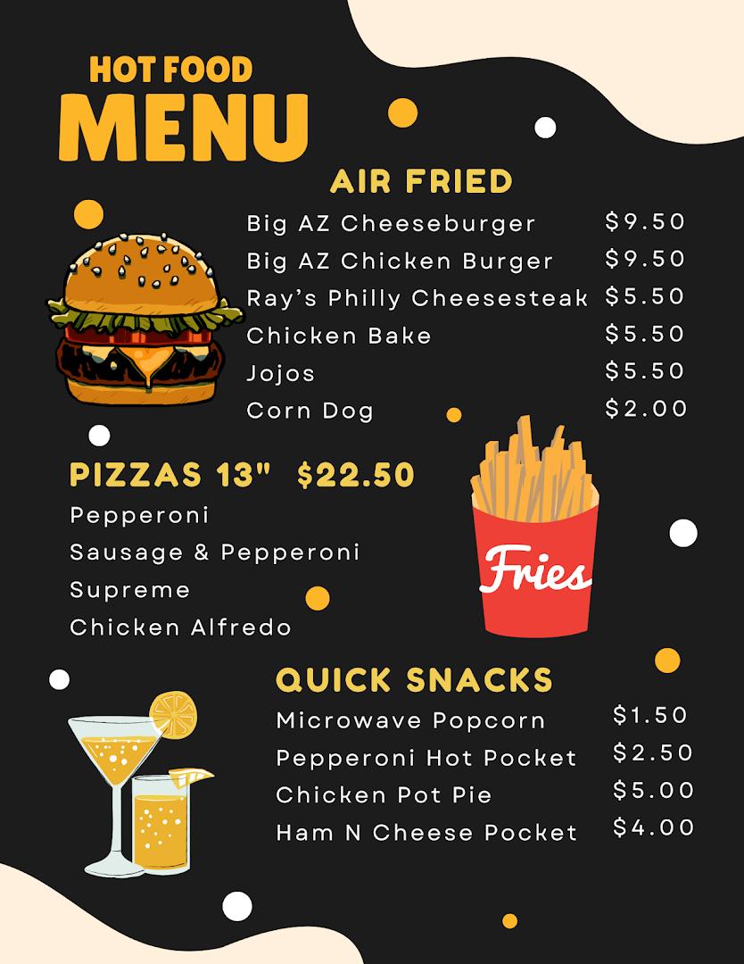 Glass Door Bar and Liquor Store Menu
